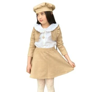 ensemble fillette chamois