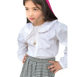 chemise fillette col claudine