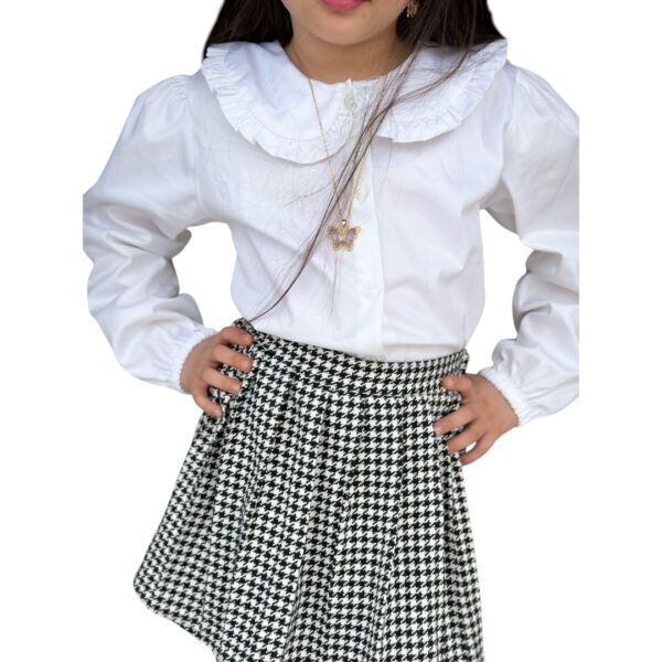 chemise fillette col claudine – Image 2